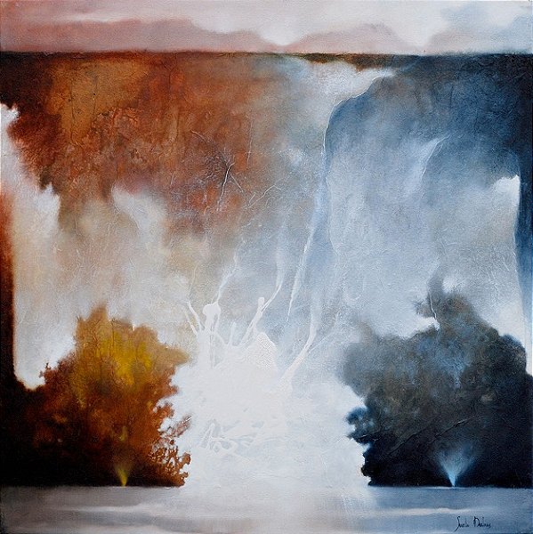 Iguaçú - Obra com Tema Paisagens - Arte Contemporânea por Sueli Dabus - 80cm x 80cm
