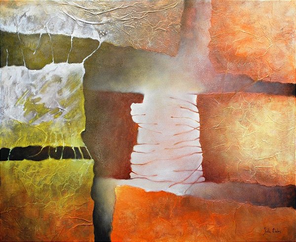 Estica e Puxa - Obra com Tema Formas - Arte Contemporânea por Sueli Dabus - 80cm x 100cm