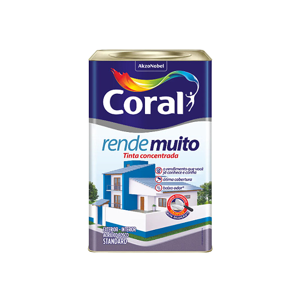 Tinta Acrílica Standard Concentrada Acabamento Fosco 18L