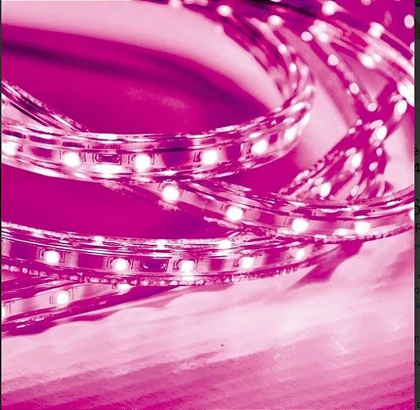 Fita led 2 5w 30 leds/m 5m 100/240v ip55/rosa