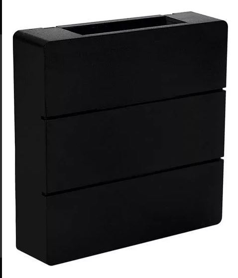 Arandela led taschibra pilar 6w 6500k preto/