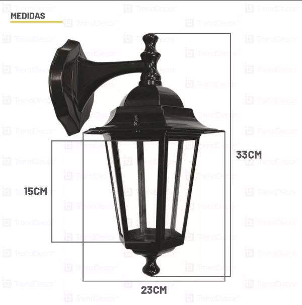 Arandela para parede rústica colonial  TLF 27 soquete E-27