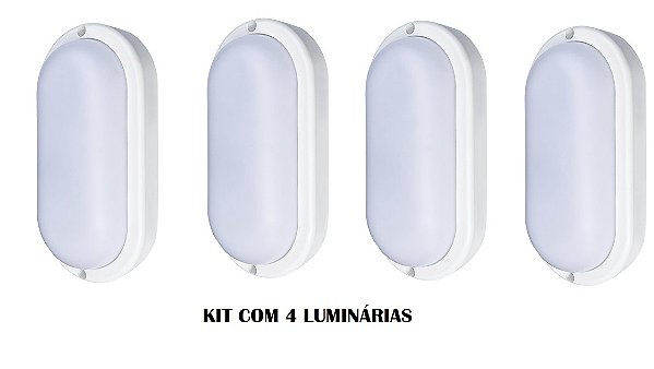 Kit 4 Luminária tartaruga led phare bivolt 24W