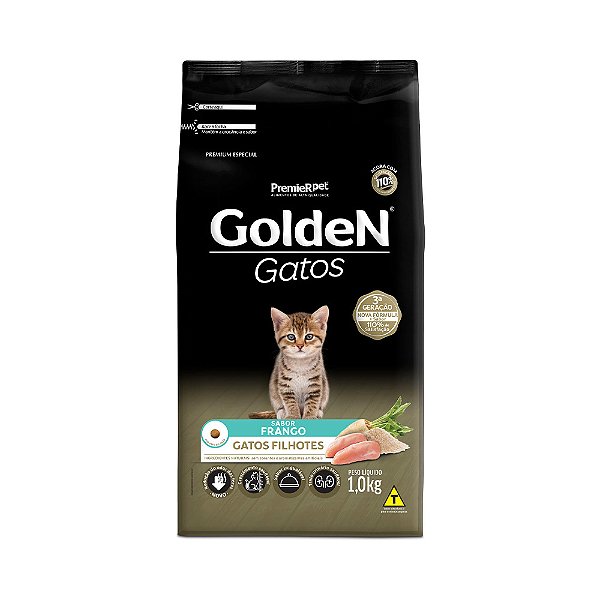 Ração Golden Gatos Filhotes Frango 1Kg