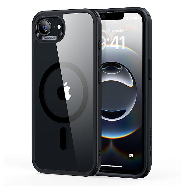 Capa Capinha ESR Classic MagSafe Para iPhone 16e Preto-Clear
