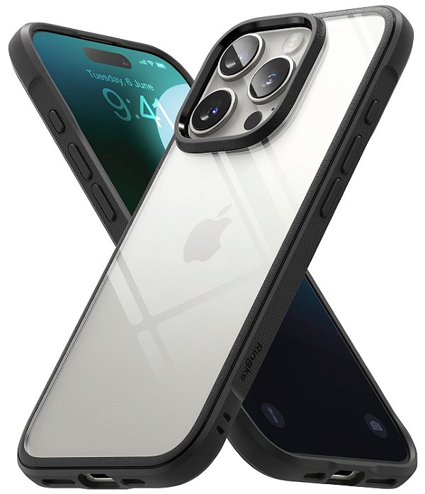 Capa Capinha Para iPhone 16 Pro 6.3 Ringke Fusion Bold-Preto