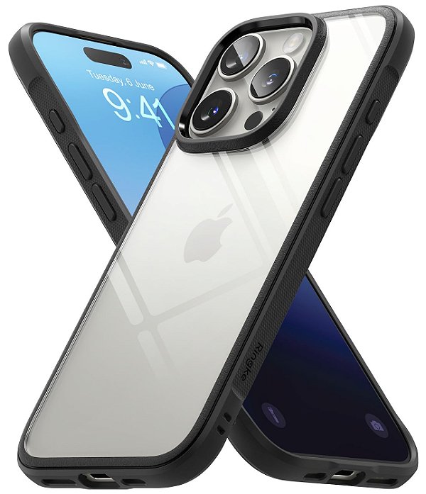 Capa Capinha Para iPhone 16 Pro Max Ringke Fusion Bold-Preto