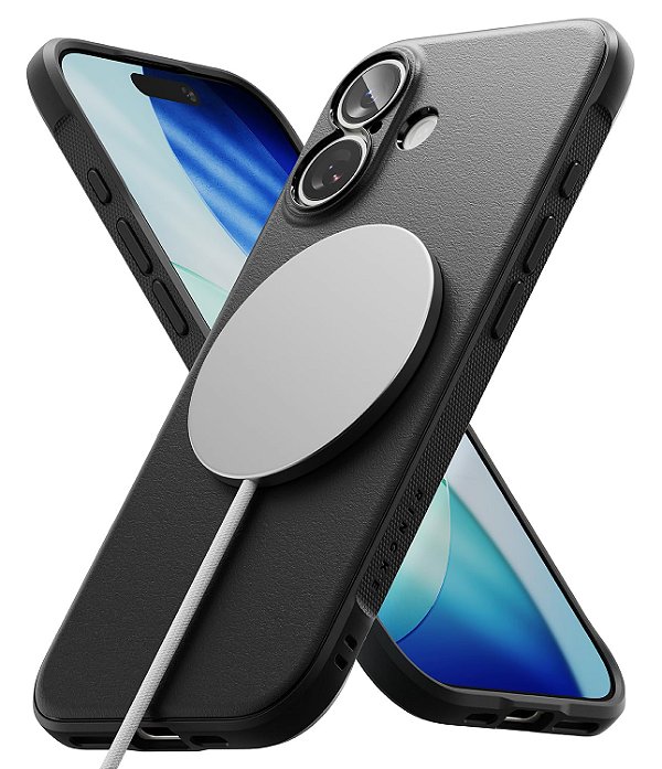 Capa Capinha Ringke Onyx MagSafe Para iPhone 17 (6.3) - Preto