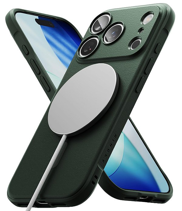 Capa Capinha Ringke Onyx MagSafe Para iPhone 17 Pro 6.3 - Verde