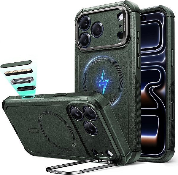 Capa ESR Cyber MagSafe Suporte Para iPhone 17 Pro Max - Verde