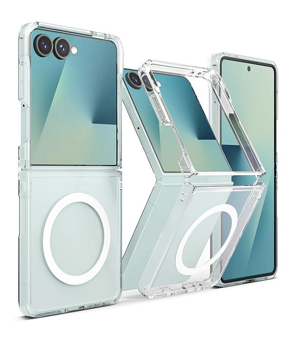 Capa Ringke Fusion MagSafe Para Galaxy Z Flip 7 - Clear