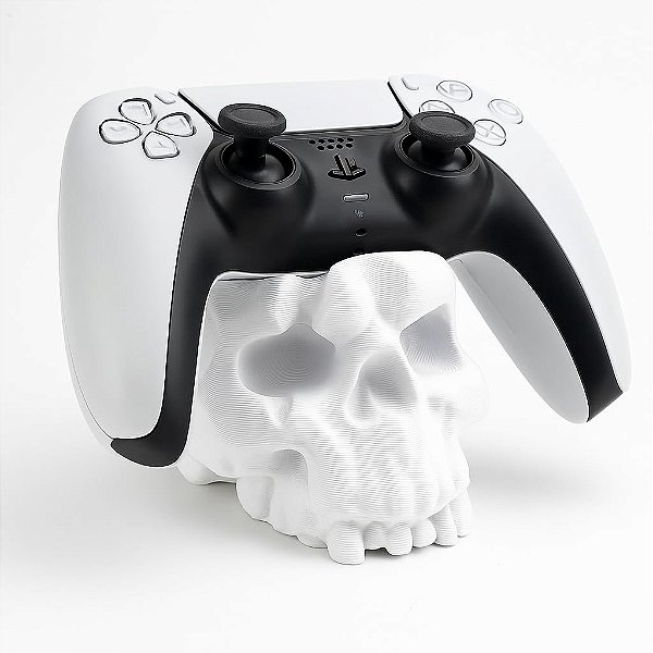 Suporte de Controle para PS5, KingShield Caveira - Branco