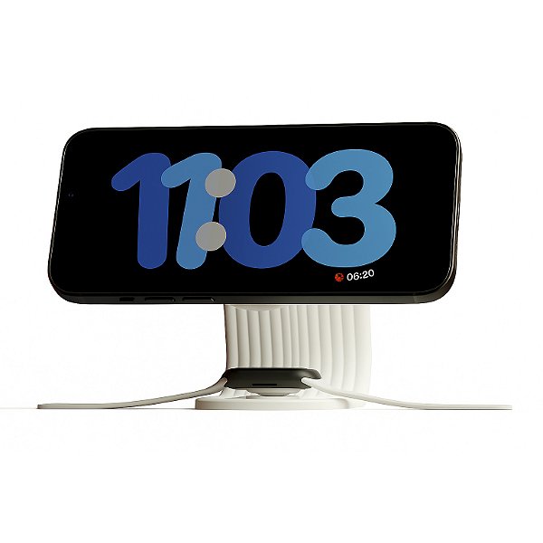 Suporte de Carregador para iPhone e Apple Watch, Mag, Branco