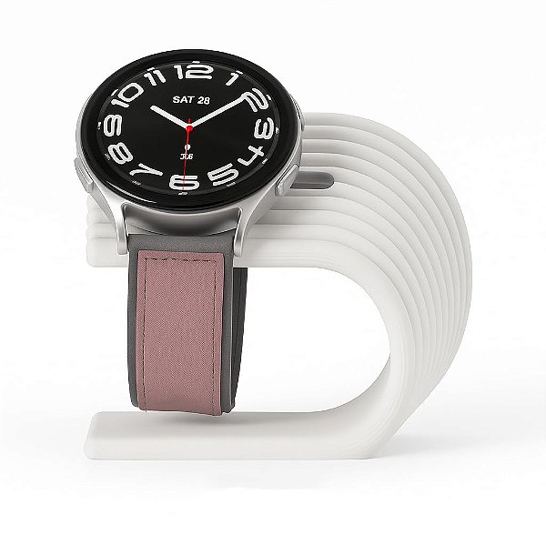 Suporte de Carregador Galaxy Watch 5,5 Pro,6,7,8,Ultra, Wave, Branco
