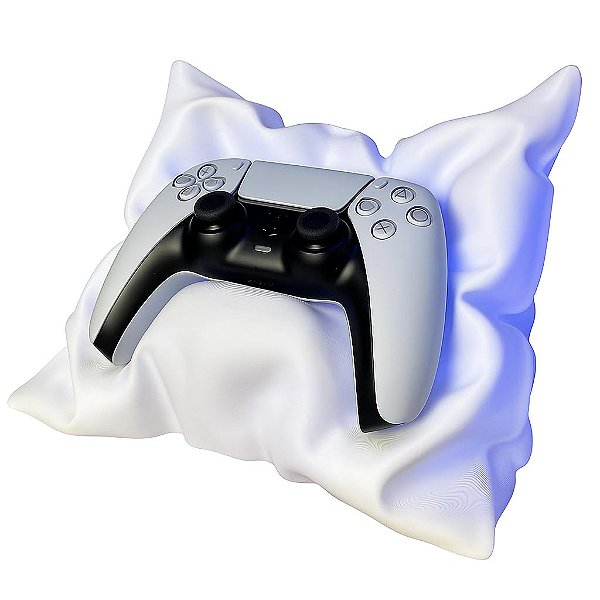 Suporte Base para Controle PS5, Design Almofada, Branco