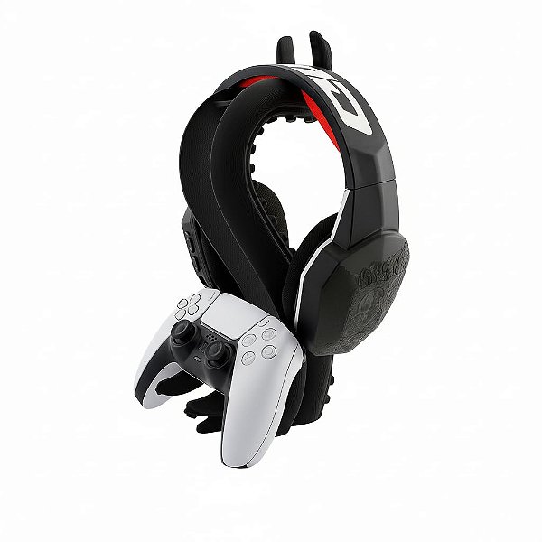 Suporte para Controle PS5 e Fone de Ouvido, Polvo, Preto