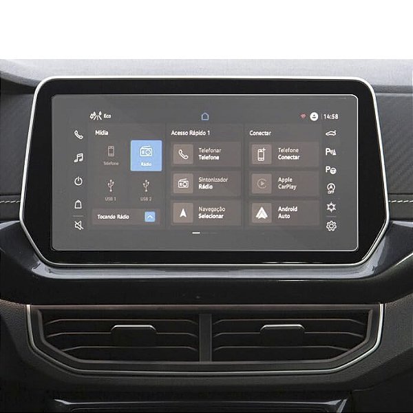 Película Multimídia Vw T-cross Highline 2025/2026 gel-Clear
