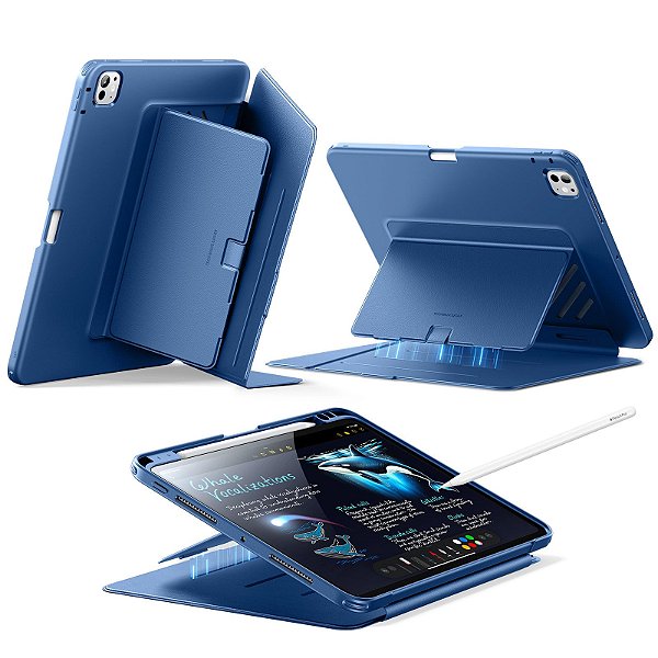 Capa ESR para iPad Pro 11 M5/M4 2025/2024 Suporte 360 Hybrid-Azul