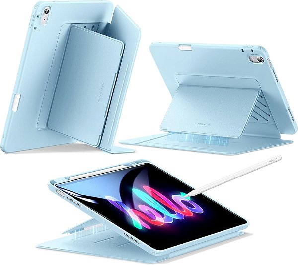 Capa ESR para iPad Air 13 M3/M2 2025/2024 Suporte 360 Hybrid-Azul