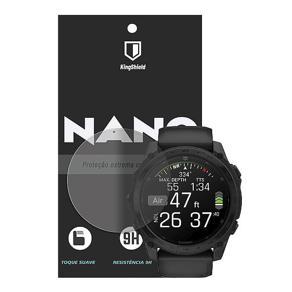 Película Garmin Tactix 8 51mm Kingshield Nano Vidro - Clear