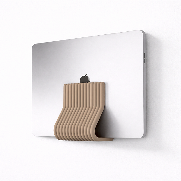 Suporte Vertical de Parede Notebook e Macbook, Stand One 17mm, Cappuccino