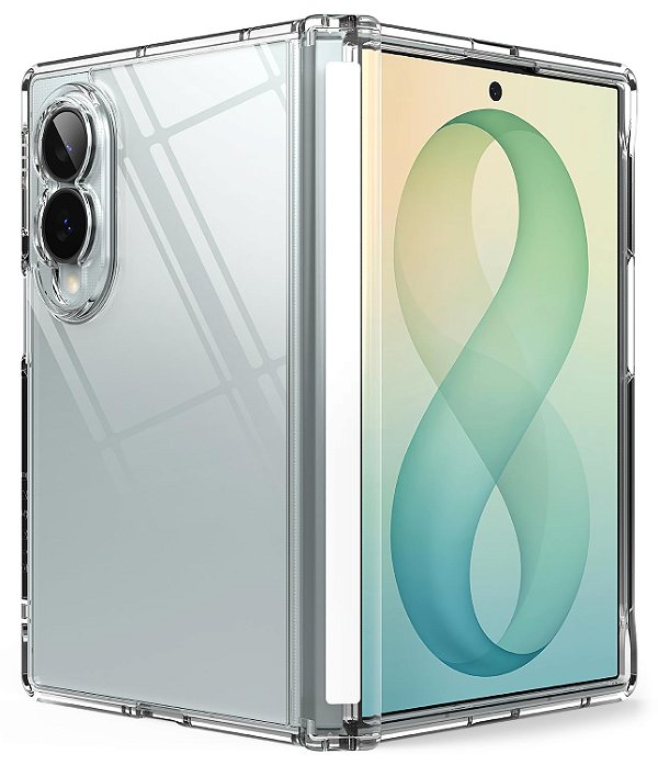 Capa Capinha Ringke Fusion Flap Para Galaxy Z Fold 8 - Clear