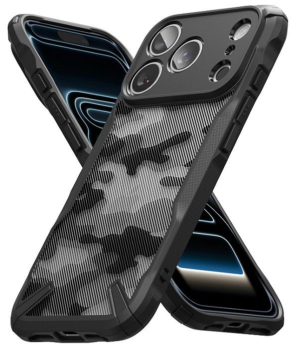 Capa Capinha Ringke Fusion-X Para iPhone 18 Pro Max/17 Pro Max - Camo Black
