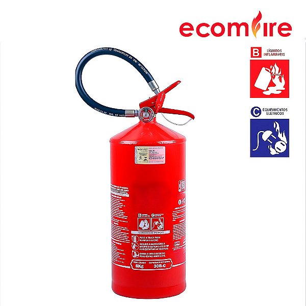 Extintor de pó quimico 8 kg 30BC