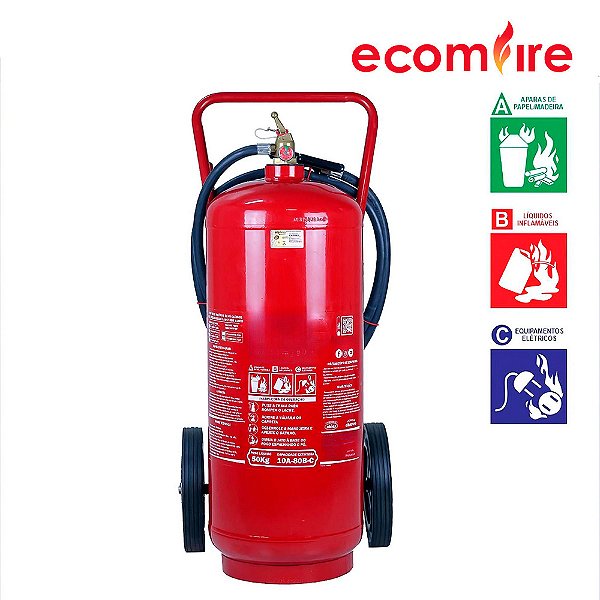 Extintor Sobre Rodas Pó Químico 50KG ABC - 10A 80BC
