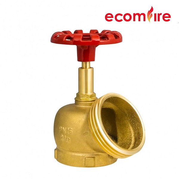 Registro Globo Hidrante Latão em BSP 2.1/2” 45° PN16 230 LBS