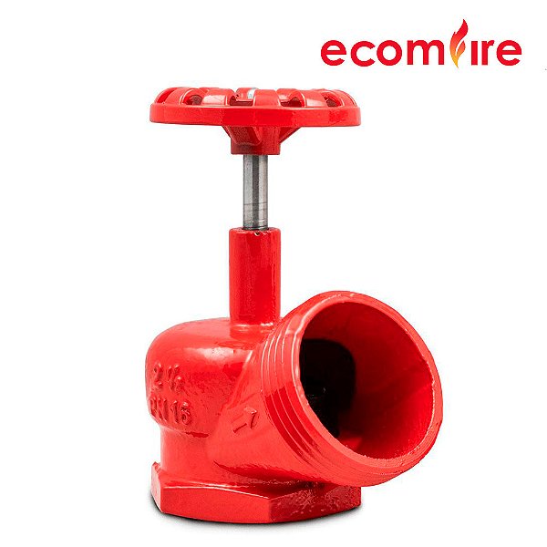 Registro Globo Hidrante Ferro em BSP 2.1/2” 45° PN16 230 LBS