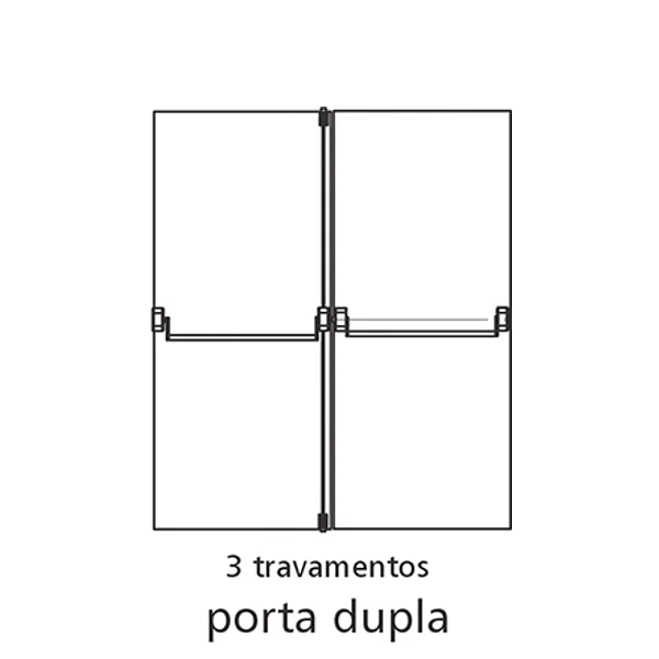 Barra Antipânico DUPLA Tipo Alavanca
