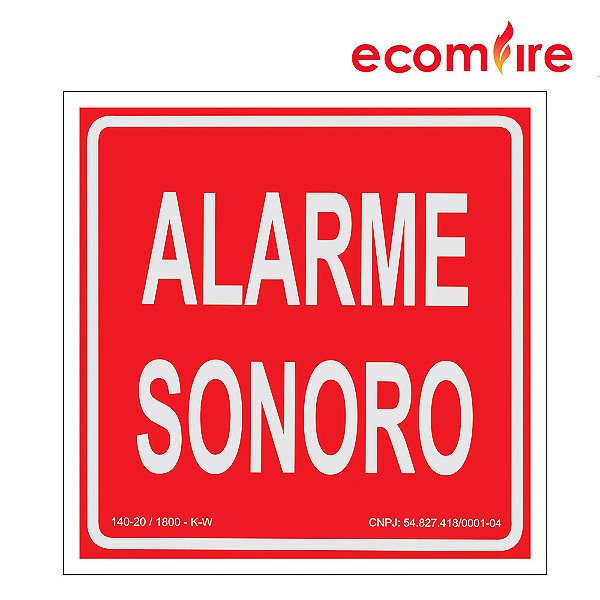 Placa de Sinalização - Alarme Sonoro E1