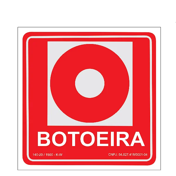 Placa De Sinalização - Botoeira - EB1