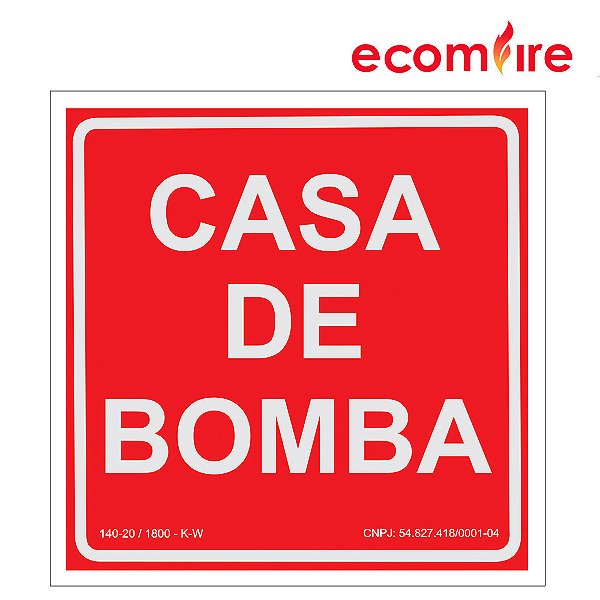 Placa De Sinalização - Casa de bomba