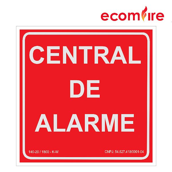 Placa De Sinalização - Central Alarme