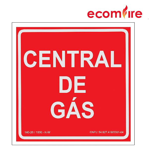 Placa De Sinalização - Central de Gás