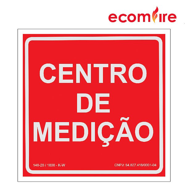Placa De Sinalização - Centro de Medição