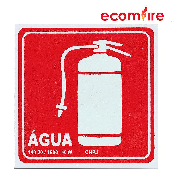 Placa Extintor Agua - E5