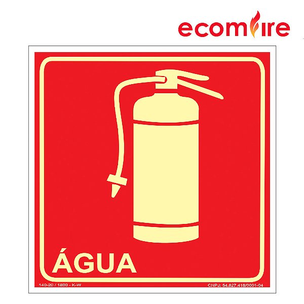 Placa De Sinalização - Extintor Agua - E5
