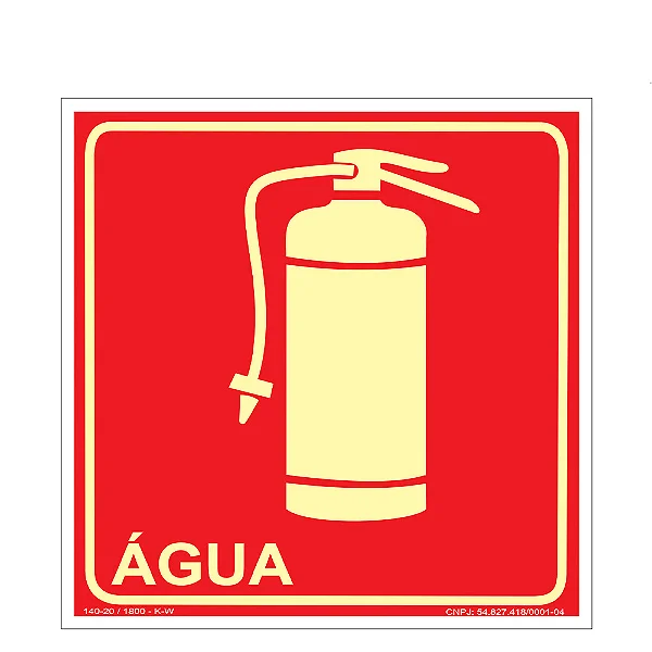 Placa De Sinalização - Extintor Agua - E5