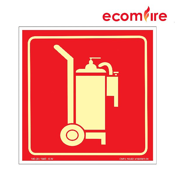 Placa De Sinalização - Extintor Carreta Sobrerodas - E11