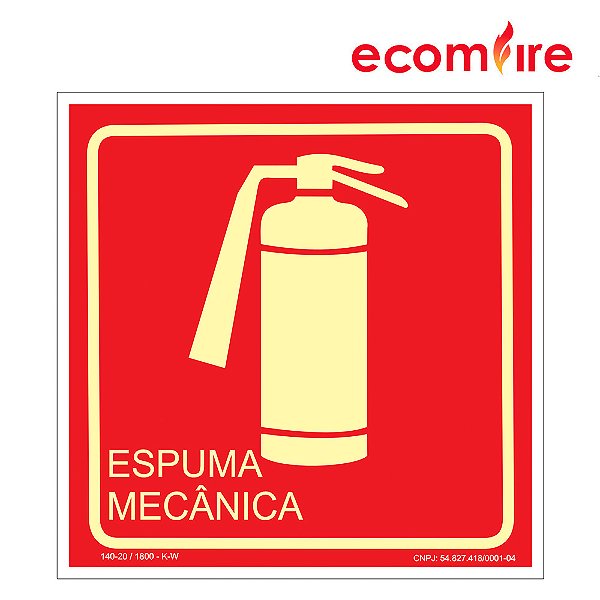 Placa De Sinalização - Extintor Espuma Mecânica - E5