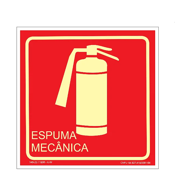 Placa De Sinalização - Extintor Espuma Mecânica - E5