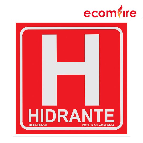 Placa De Sinalização - Hidrante E7
