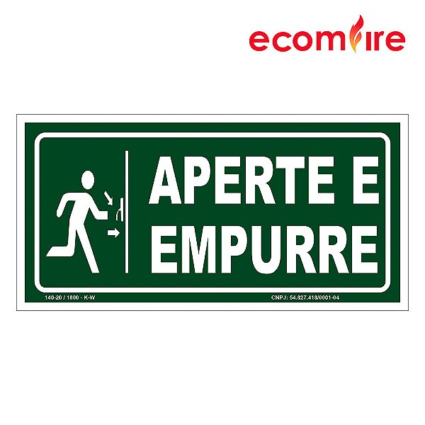 Placa De Sinalização - Aperte e Empurre - S18