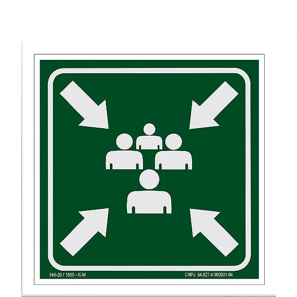 Placa De Sinalização - Ponto de Encontro