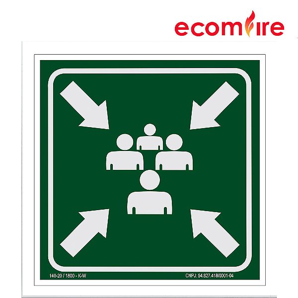 Placa De Sinalização - Ponto de Encontro