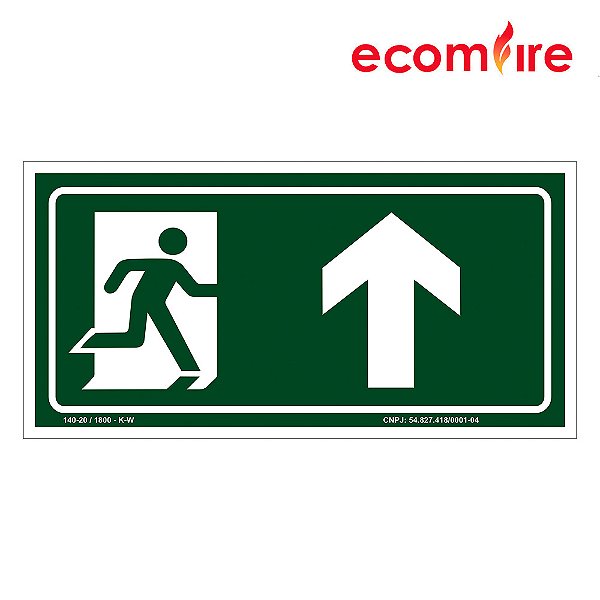 Placa De Sinalização - Saída - Seta Acima S3