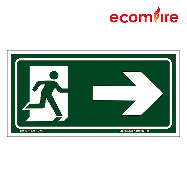 Placa De Sinalização - Saída - Seta Direita - S1